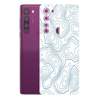 Motorola Phone Skins (All Models) - Blue And White Swirls - Matte Finish (M-139) Motorola Moto Edge