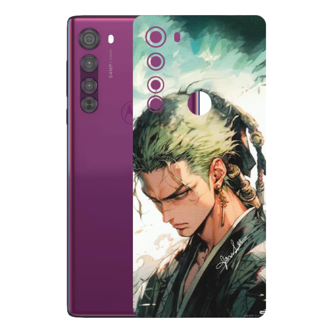 Motorola Phone Skins (All Models) - New Roronoa Zoro One Picece Anime - Matte Finish (M-140) Motorola Moto Edge