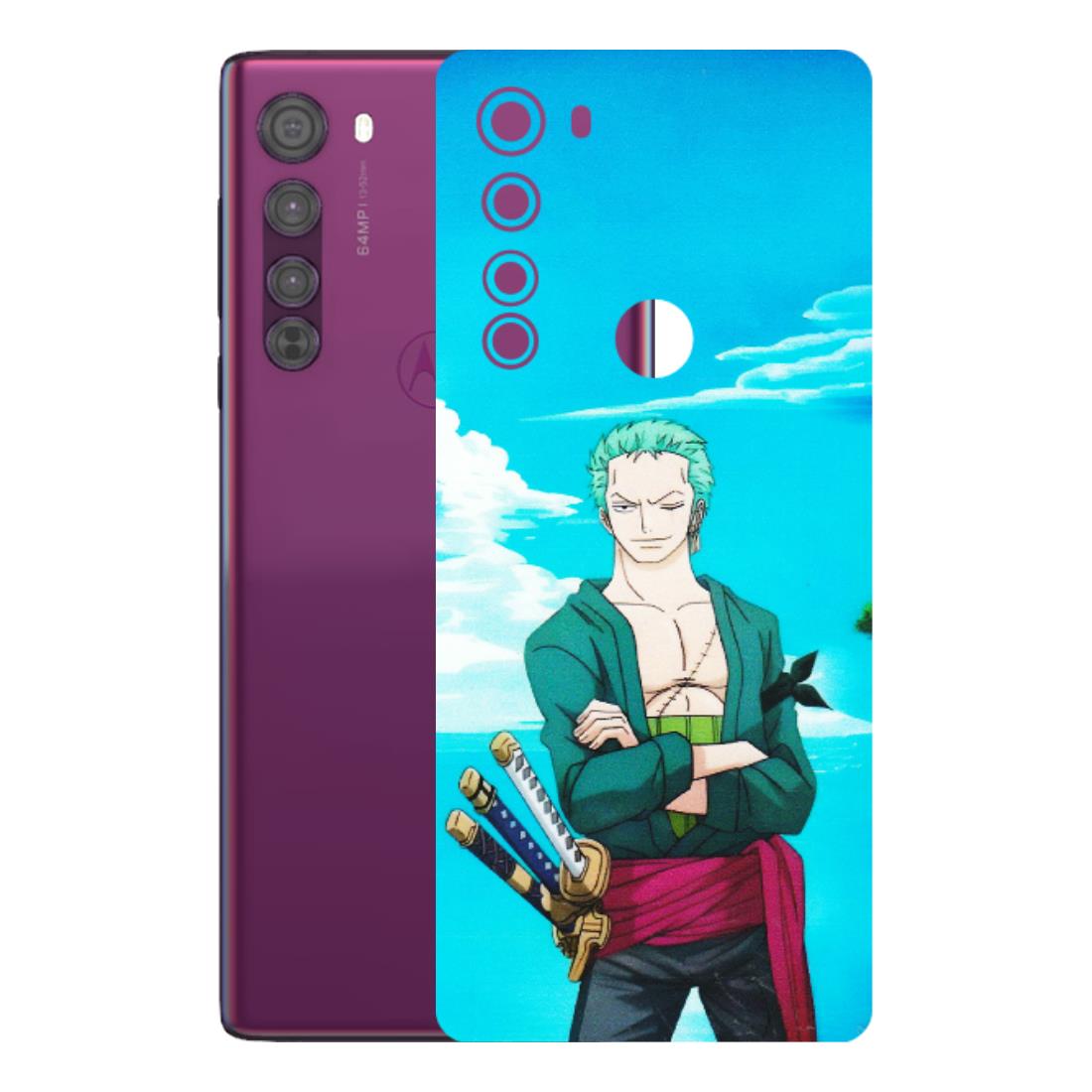 Motorola Phone Skins (All Models) - Cool Swordman Zoro Anime - Matte Finish (M-143) Motorola Moto Edge