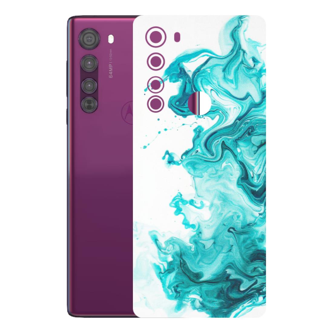 Motorola Phone Skins (All Models) - Sky Blue Abstract Colour - Matte Finish (M-146) Motorola Moto Edge