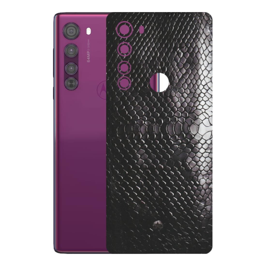 Motorola Phone Skins (All Models) - Black Snack Leather - Matte Finish (M-147) Motorola Moto Edge
