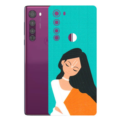 Motorola Phone Skins (All Models) - Radhe Radhe With Hindu Symbol - Matte Finish (M-164) Motorola Moto Edge