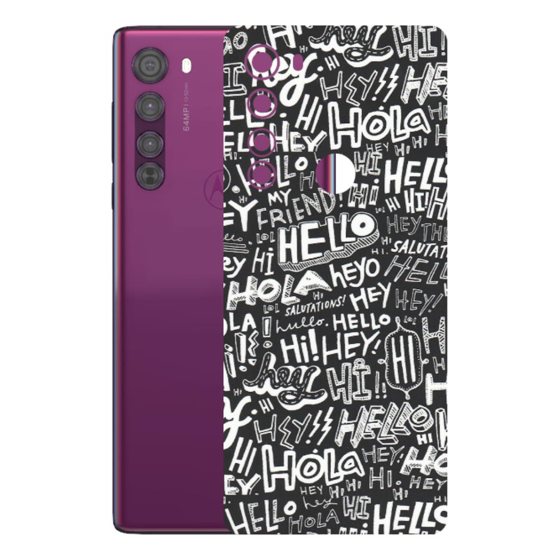 Motorola Phone Skins (All Models) - Hi Hello Doodles - Matte Finish (M-25) Motorola Moto Edge