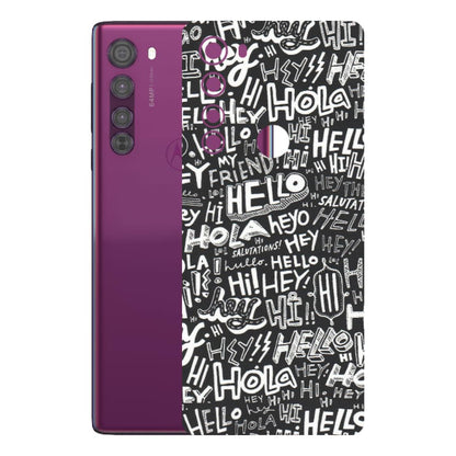 Motorola Phone Skins (All Models) - Hi Hello Doodles - Matte Finish (M-25) Motorola Moto Edge