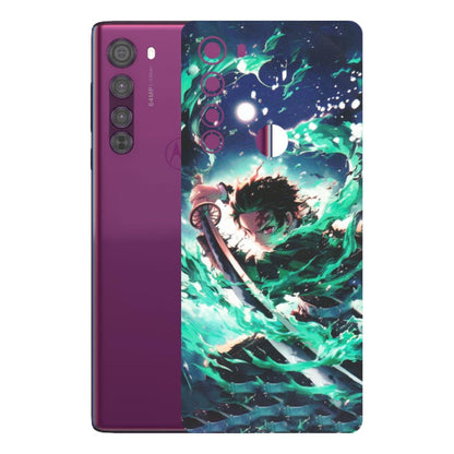 Motorola Phone Skins (All Models) - Sword Fighter Anime - Matte Finish (M-29) Motorola Moto Edge