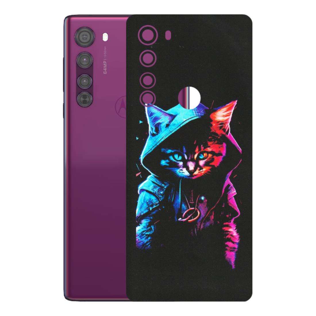 Motorola Phone Skins (All Models) - Cyberpunk Cat - Matte Finish (M-45) Motorola Moto Edge