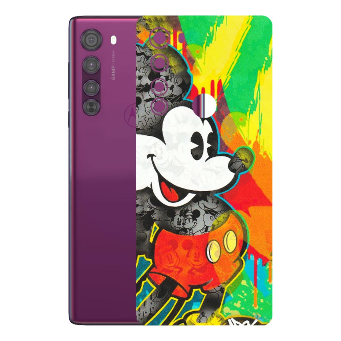 Motorola Phone Skins (All Models) - Multiple Mickey With Colourful Texture - Matte Finish (M-84) Motorola Moto Edge