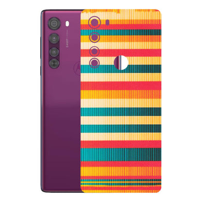 Motorola Phone Skins (All Models) - Colourful Stripes Soothing Effect - Matte Finish (M-86) Motorola Moto Edge