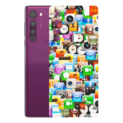 Motorola Phone Skins (All Models) - All Apple Icons - Matte Finish (M-93) Motorola Moto Edge
