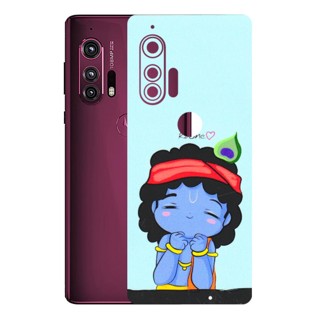 Motorola Phone Skins (All Models) - Radhe Radhe Cute Toon - 3D Embossed Finish (L-05) Motorola Moto Edge Plus