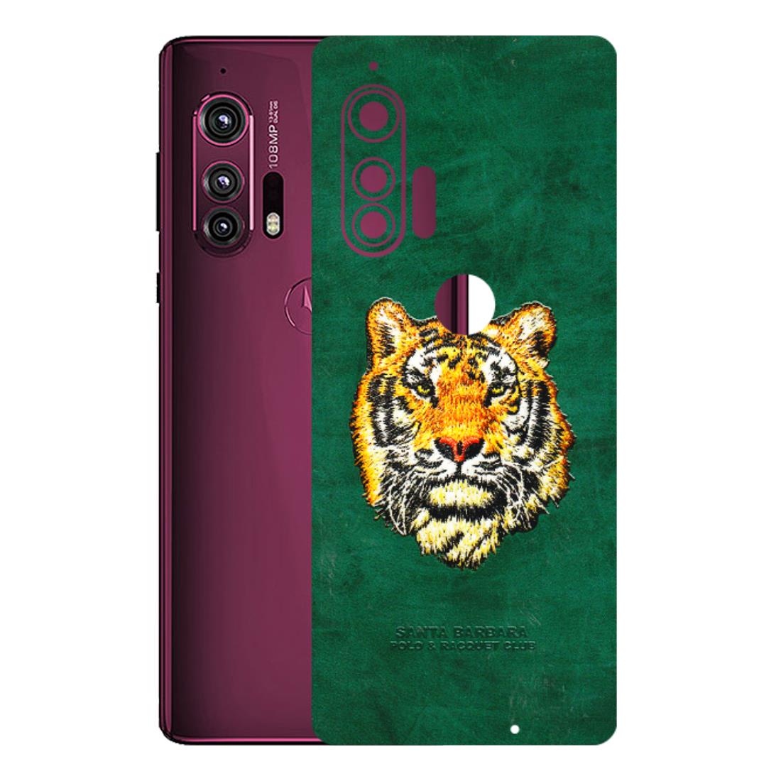 Motorola Phone Skins (All Models) - Leather Feel Tiger - 3D Embossed Finish (L-111) Motorola Moto Edge Plus