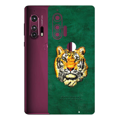 Motorola Phone Skins (All Models) - Leather Feel Tiger - 3D Embossed Finish (L-111) Motorola Moto Edge Plus
