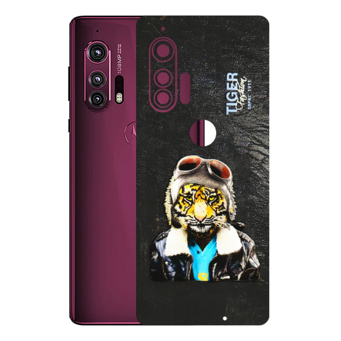 Motorola Phone Skins (All Models) - Rider Tiger - 3D Embossed Finish (L-113) Motorola Moto Edge Plus