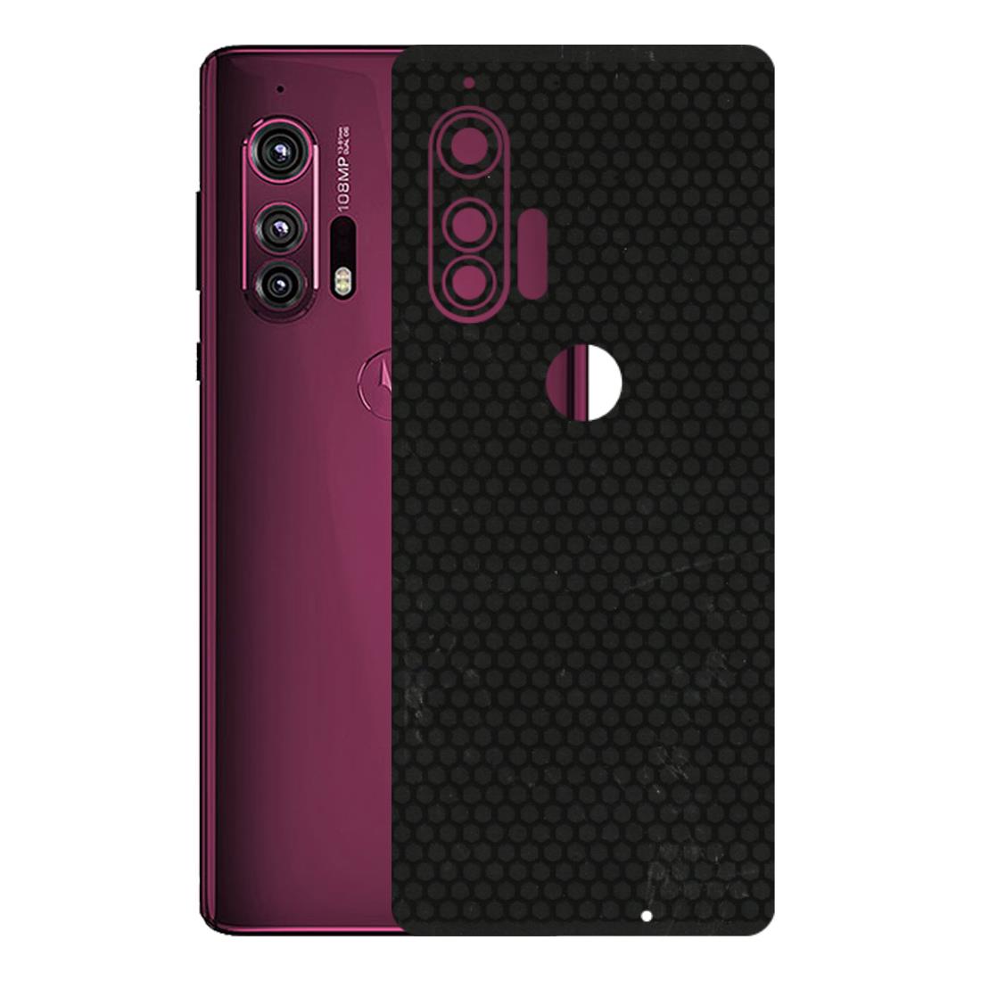 Motorola Phone Skins (All Models) - Black honeycomb - 3D Embossed Finish (L-114) Motorola Moto Edge Plus