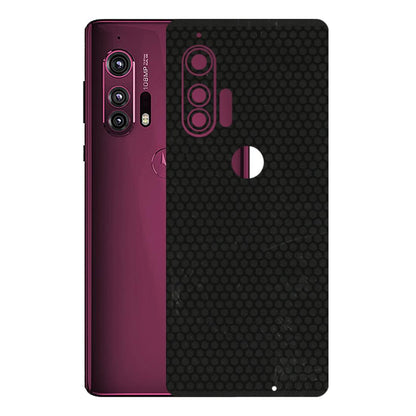 Motorola Phone Skins (All Models) - Black honeycomb - 3D Embossed Finish (L-114) Motorola Moto Edge Plus