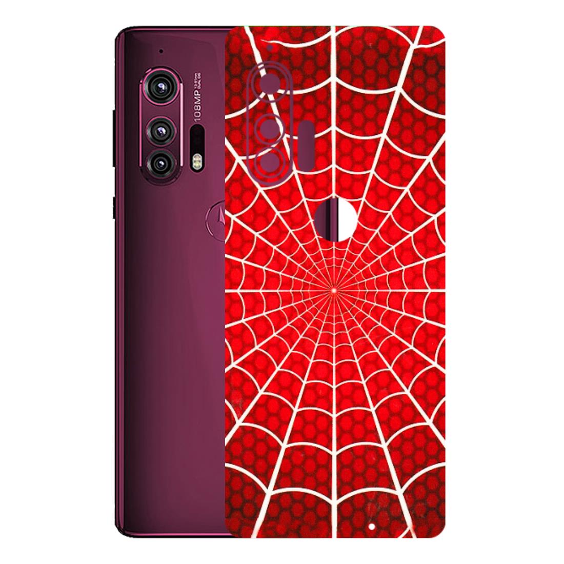 Motorola Phone Skins (All Models) - Classic Spidey Web - 3D Embossed Finish (L-115) Motorola Moto Edge Plus