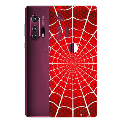 Motorola Phone Skins (All Models) - Classic Spidey Web - 3D Embossed Finish (L-115) Motorola Moto Edge Plus