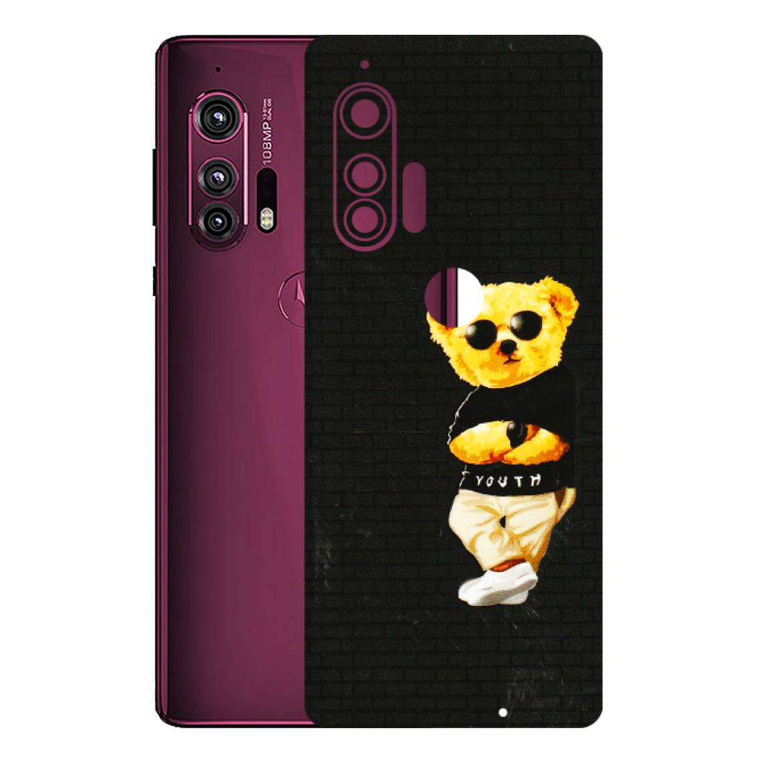 Motorola Phone Skins (All Models) - Classy Teddy Bear - 3D Embossed Finish (L-116) Motorola Moto Edge Plus
