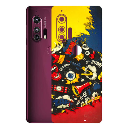 Motorola Phone Skins (All Models) - Pacific Doodle Art - 3D Embossed Finish (L-120) Motorola Moto Edge Plus