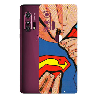 Motorola Phone Skins (All Models) - Superman Sutta - 3D Embossed Finish (L-130) Motorola Moto Edge Plus
