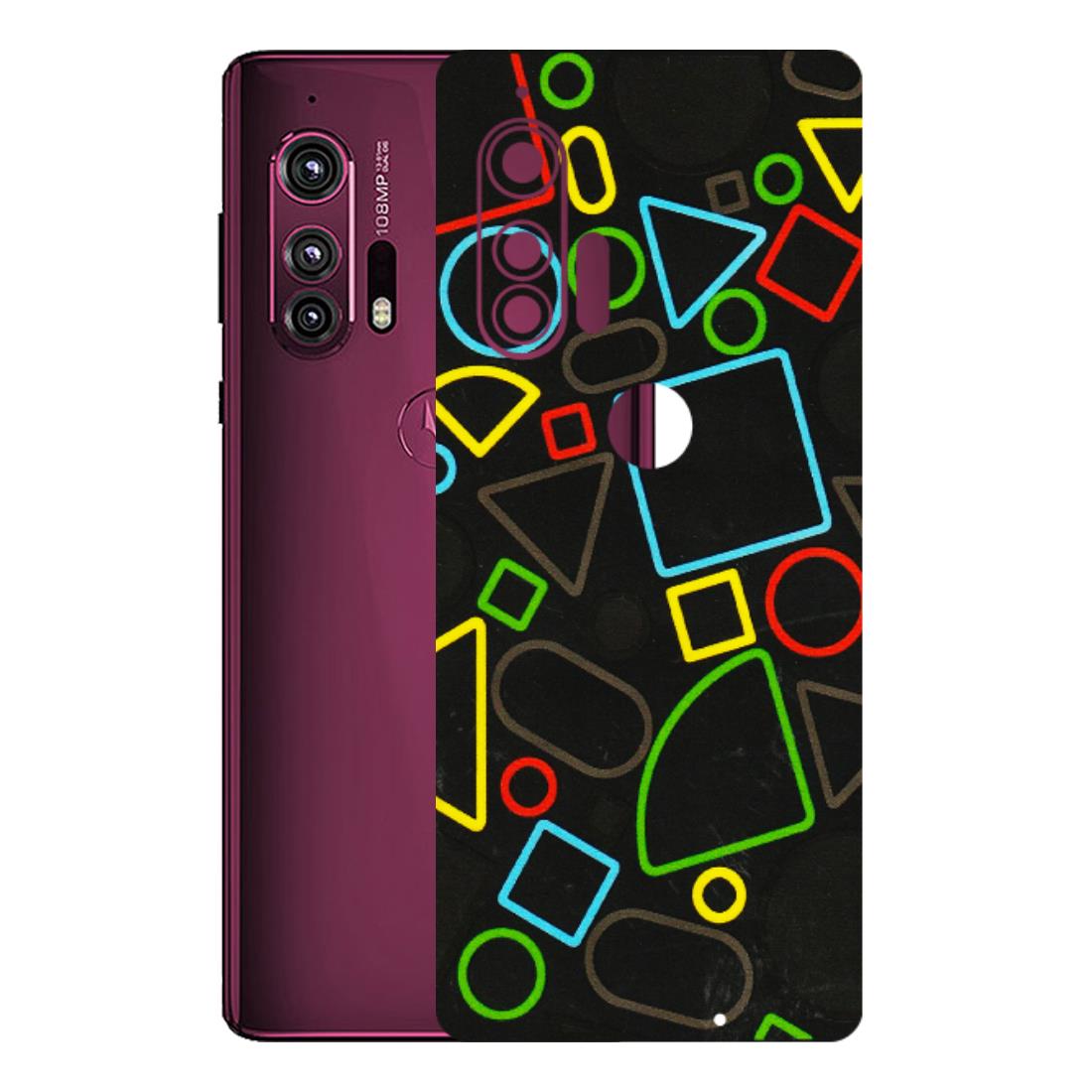 Motorola Phone Skins (All Models) - Black Shapes - 3D Embossed Finish (L-131) Motorola Moto Edge Plus