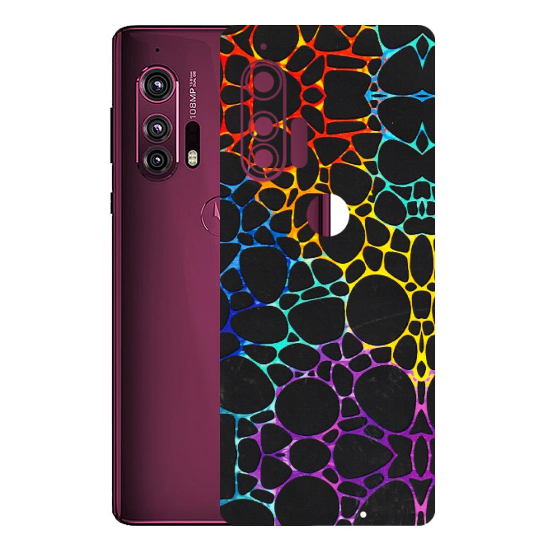 Motorola Phone Skins (All Models) - Abstract Art MultiColour - 3D Embossed Finish (L-133) Motorola Moto Edge Plus