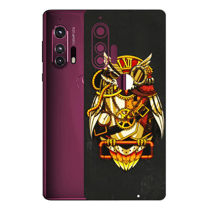 Motorola Phone Skins (All Models) - Classy Smart Owl - 3D Embossed Finish (L-144) Motorola Moto Edge Plus