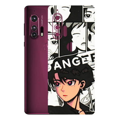 Motorola Phone Skins (All Models) - Danger Anime - 3D Embossed Finish (L-155) Motorola Moto Edge Plus
