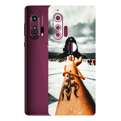 Motorola Phone Skins (All Models) - Jai Adiyogi Mahakaal - 3D Embossed Finish (L-164) Motorola Moto Edge Plus