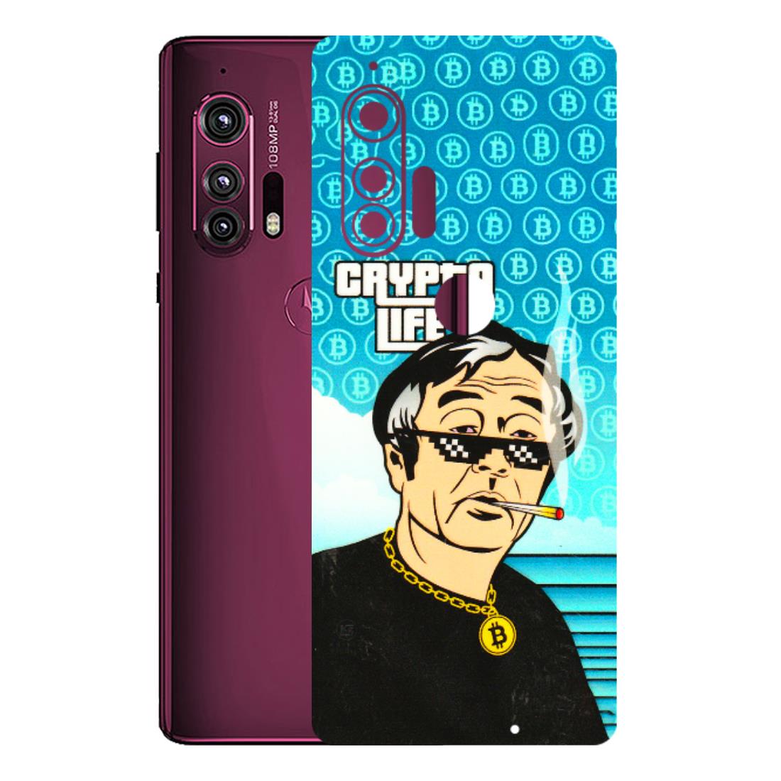 Motorola Phone Skins (All Models) - Crypto Thug Life - 3D Embossed Finish (L-179) Motorola Moto Edge Plus