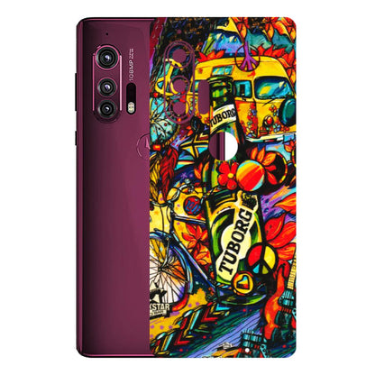 Motorola Phone Skins (All Models) - Cool Beer Bottle - 3D Embossed Finish (L-193) Motorola Moto Edge Plus