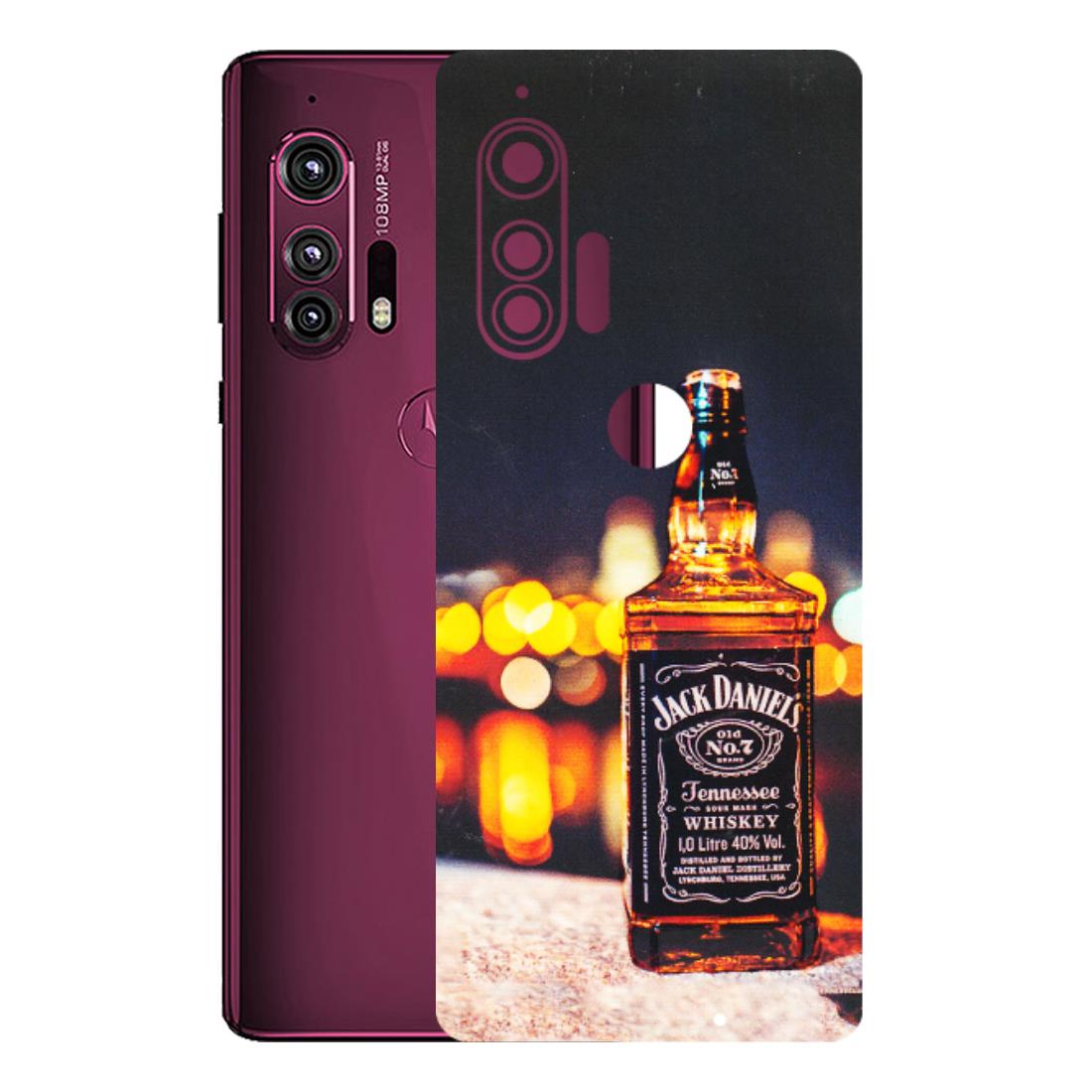 Motorola Phone Skins (All Models) - JD Whiskey Bottle - 3D Embossed Finish (L-20) Motorola Moto Edge Plus