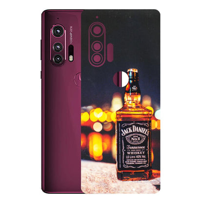 Motorola Phone Skins (All Models) - JD Whiskey Bottle - 3D Embossed Finish (L-20) Motorola Moto Edge Plus