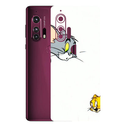 Motorola Phone Skins (All Models) - Cute Tom And Jerry - 3D Embossed Finish (L-220) Motorola Moto Edge Plus