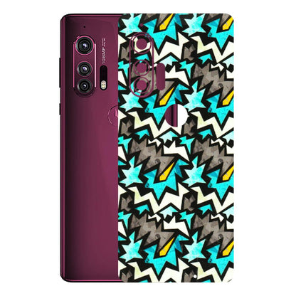 Motorola Phone Skins (All Models) - Funky Zig Zag - 3D Embossed Finish (L-223) Motorola Moto Edge Plus