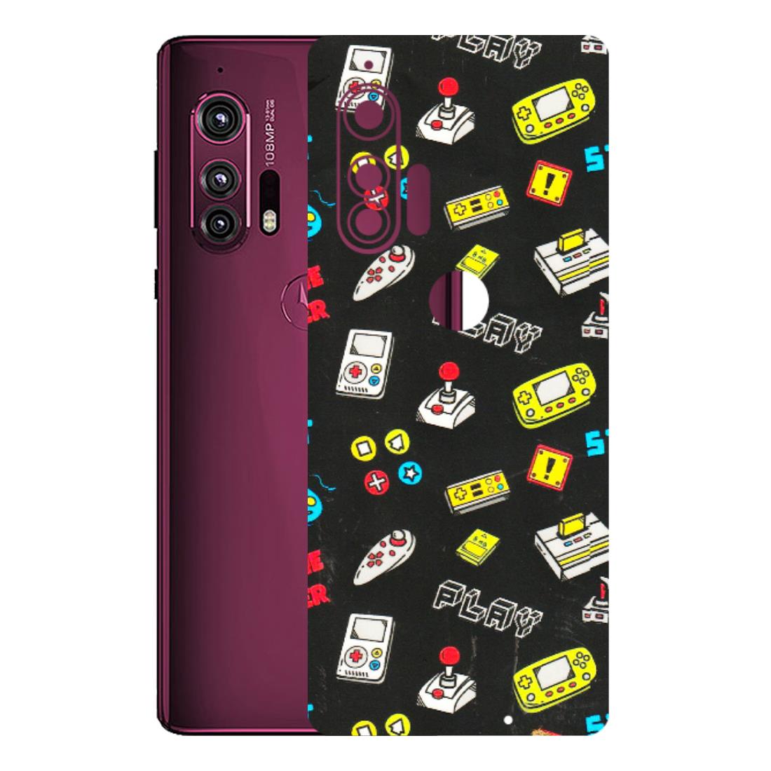 Motorola Phone Skins (All Models) - Gaming Doodles - 3D Embossed Finish (L-224) Motorola Moto Edge Plus