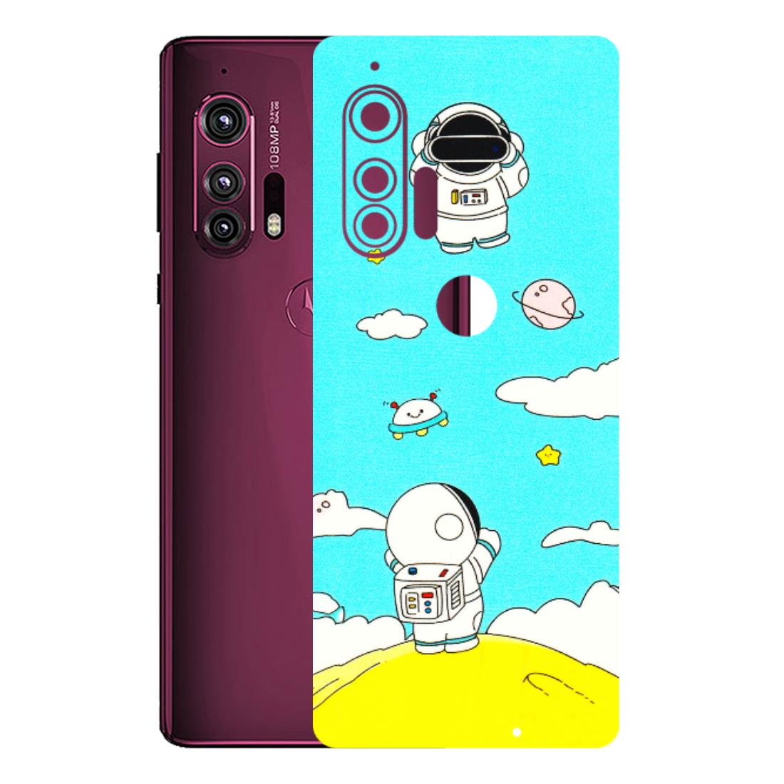 Motorola Phone Skins (All Models) - Blue Skies Astro Float - 3D Embossed Finish (L-230) Motorola Moto Edge Plus