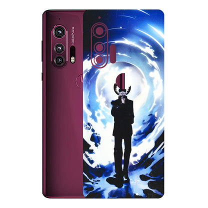 Motorola Phone Skins (All Models) - Satoru Gojo Dark Blue - 3D Embossed Finish (L-235) Motorola Moto Edge Plus