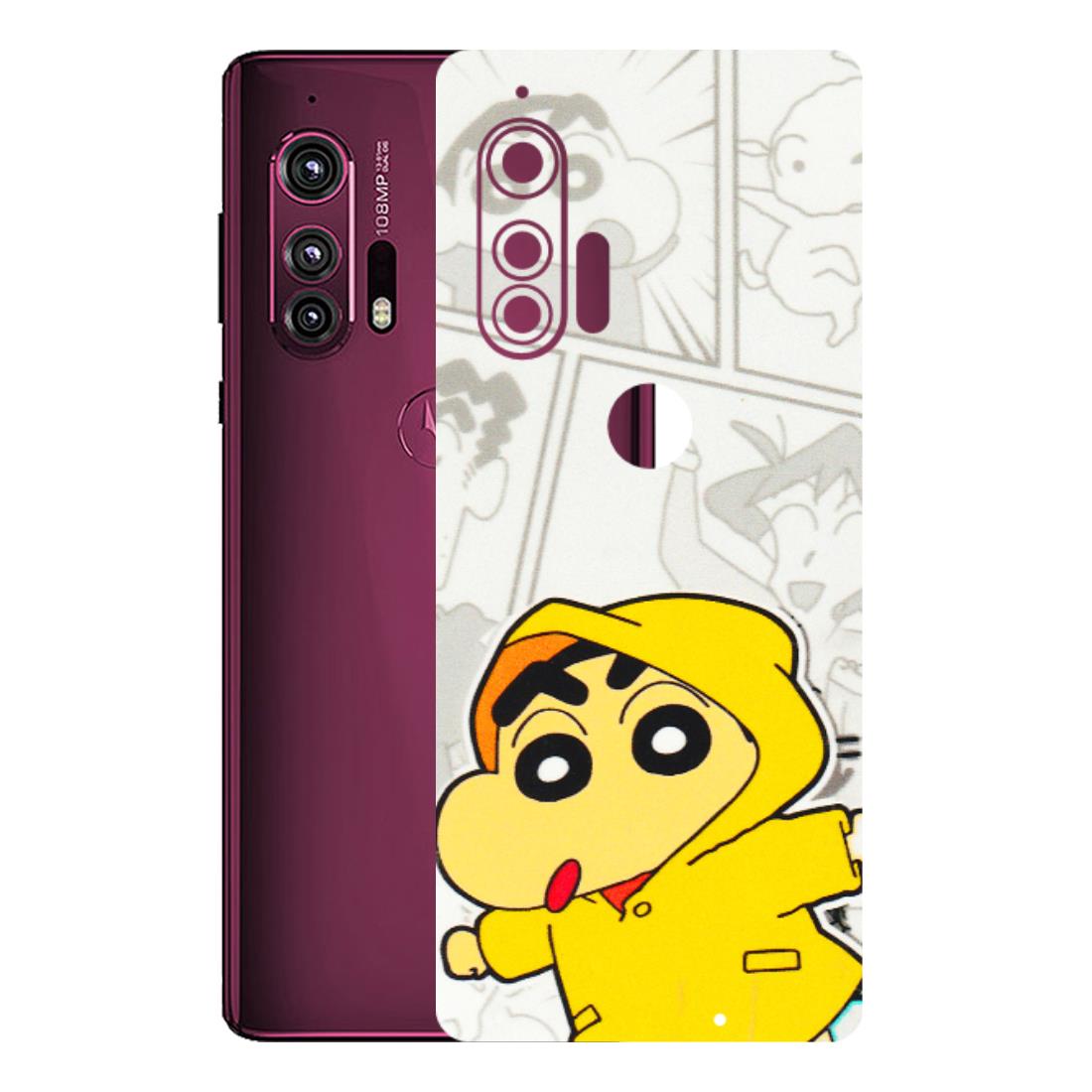 Motorola Phone Skins (All Models) - Yellow Shinchan Comic - 3D Embossed Finish (L-246) Motorola Moto Edge Plus