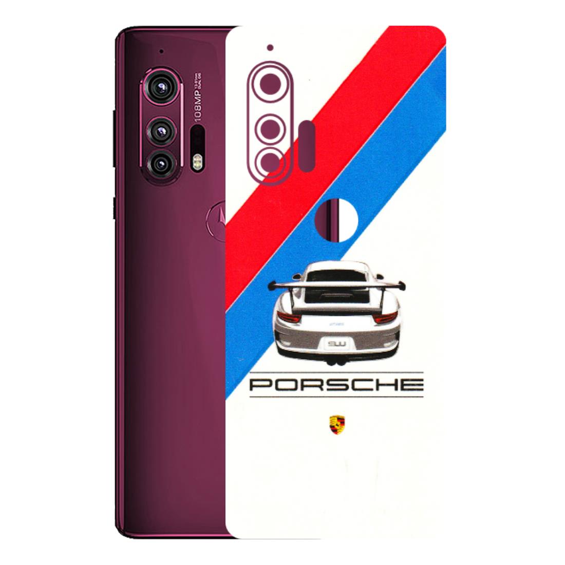 Motorola Phone Skins (All Models) - Porche Car Sober Logo - 3D Embossed Finish (L-248) Motorola Moto Edge Plus