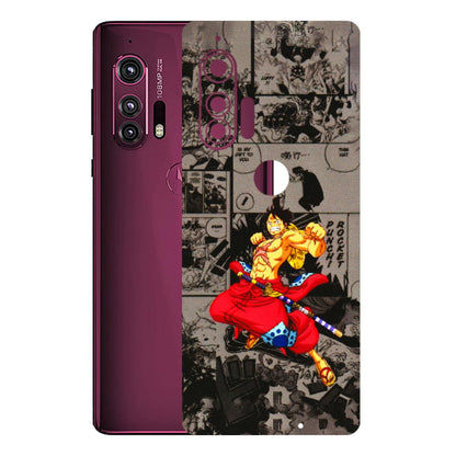 Motorola Phone Skins (All Models) - One Piece Rocket Punch Manga - 3D Embossed Finish (L-25) Motorola Moto Edge Plus