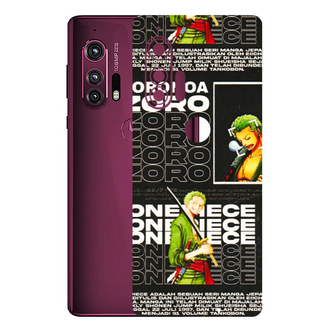 Motorola Phone Skins (All Models) - One Piece Zoro - 3D Embossed Finish (L-250) Motorola Moto Edge Plus