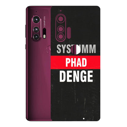 Motorola Phone Skins (All Models) - Systumm Phad Denge - 3D Embossed Finish (L-278) Motorola Moto Edge Plus