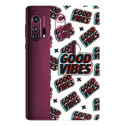 Motorola Phone Skins (All Models) - Good Vibes - 3D Embossed Finish (L-282) Motorola Moto Edge Plus