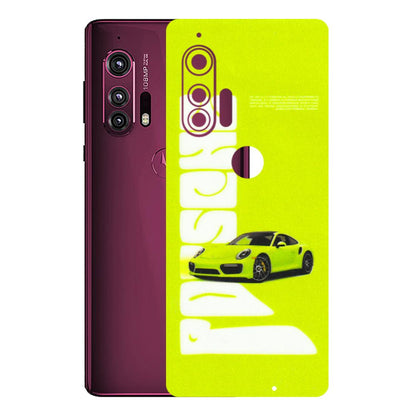 Motorola Phone Skins (All Models) - Lime Green Porche - 3D Embossed Finish (L-30) Motorola Moto Edge Plus
