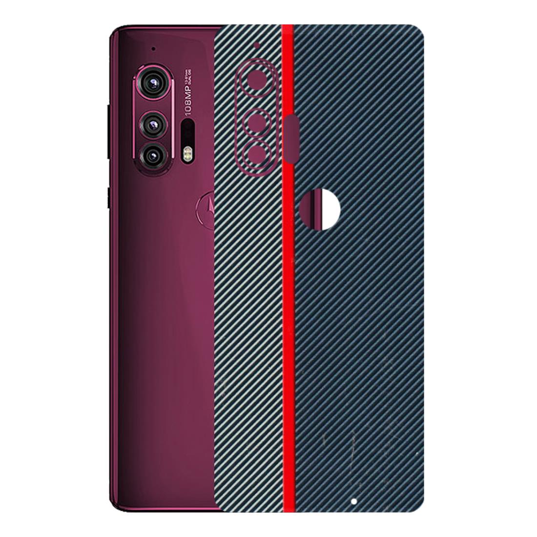 Motorola Phone Skins (All Models) - Blue Sober Lines - 3D Embossed Finish (L-305) Motorola Moto Edge Plus