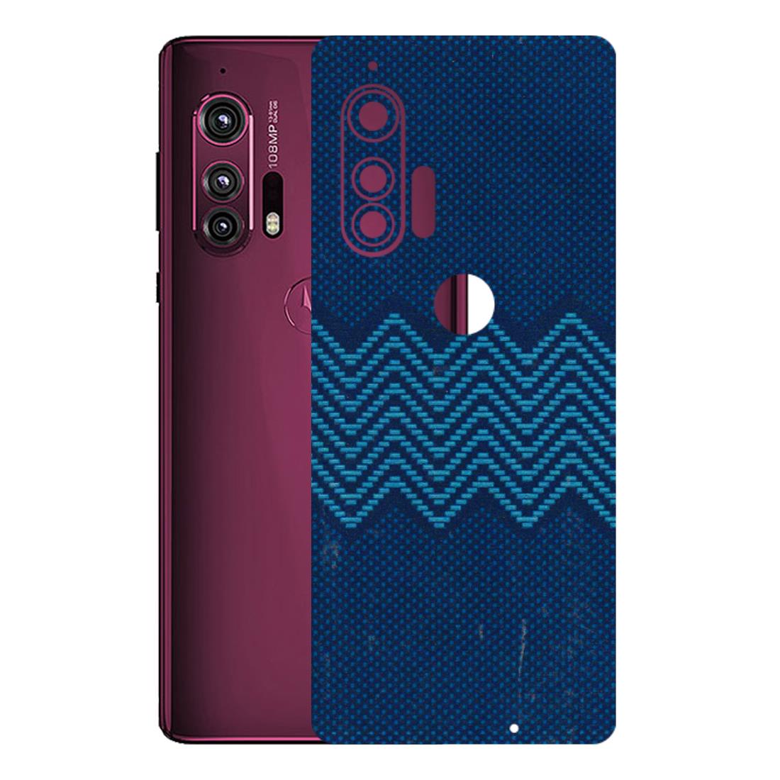 Motorola Phone Skins (All Models) - Blue Sober Waves - 3D Embossed Finish (L-306) Motorola Moto Edge Plus