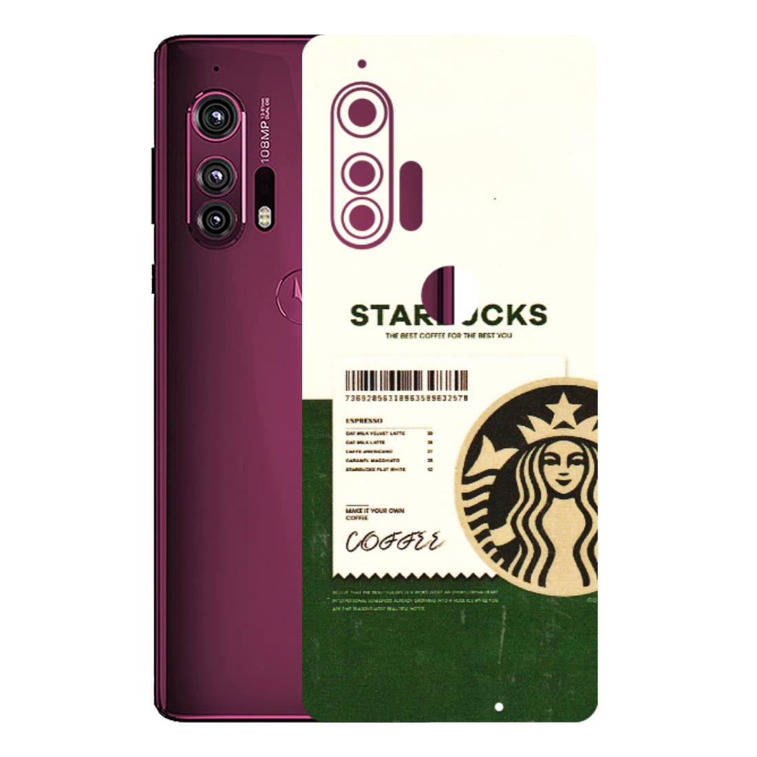 Motorola Phone Skins (All Models) - Starbucks Barcode - 3D Embossed Finish (L-308) Motorola Moto Edge Plus