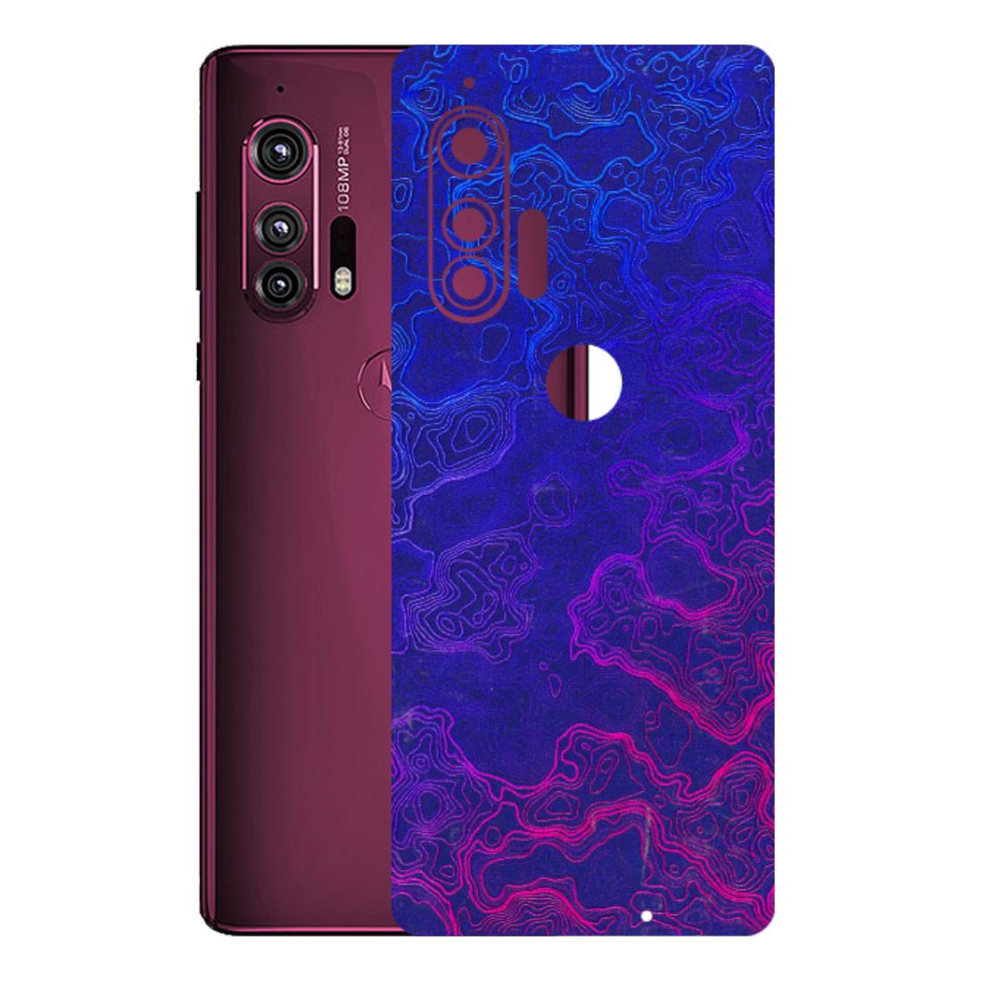 Motorola Phone Skins (All Models) - Purple Ripples Swirl - 3D Embossed Finish (L-314) Motorola Moto Edge Plus