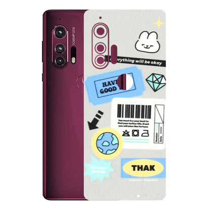 Motorola Phone Skins (All Models) - Will Be Okay Design - 3D Embossed Finish (L-316) Motorola Moto Edge Plus